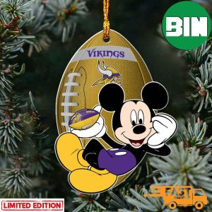 NFL Minnesota Vikings Xmas Mickey Custom Name Christmas Tree Decorations Ornament