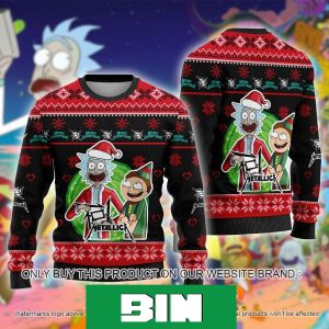 New Metallica Band With Rick And Morty Christmas Gift 2023 Ugly Sweater