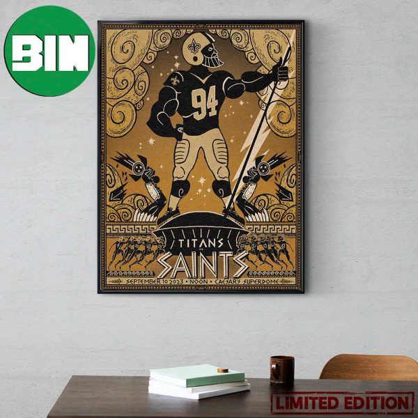 New Orleans Saints A Clash With The Tennessee Titans September 10 2023 Noon Caesar’s Superdome Poster Canvas