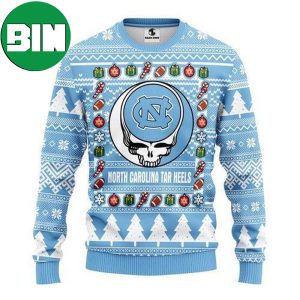 North Carolina Tar Heels x Grateful Dead Christmas Gift For Men And Women Ugly Sweater