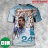 Novak Djokovic 24th Grand Slam Titles The GOAT 3D T-Shirt