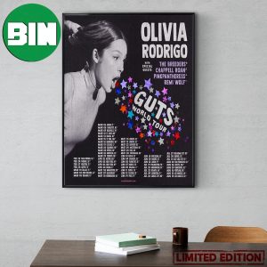Olivia Rodrigo Guts World Tour 2024 Schedule Home Decor Poster Canvas