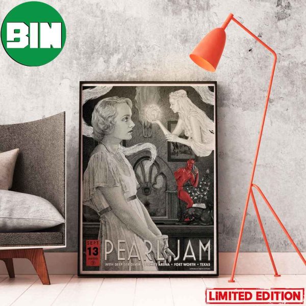 Pearl Jam Ft Worth Event Poster With Deep Sea Diver Dickies Arena Texas September 13 2023 Home Decor Poster Canvas