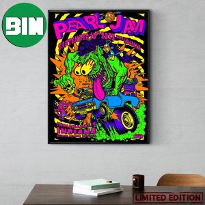Pearl Jam September 10th 2023 With Inhaler Indianapolis Indiana Ruoff Music Center Home Decor Poster Canvas