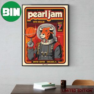 Pearl Jam With Inhaler Sept 7 2023 United Center Chicago IL Poster Tonight Home Decor Poster Canvas