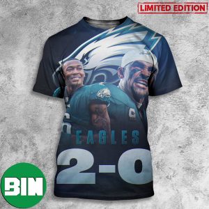 Philadelphia Eagles Win Minnesota Vikings 2-0 Strong Start For The Eagles NFL 3D T-Shirt