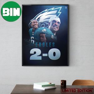 Philadelphia Eagles Win Minnesota Vikings 2-0 Strong Start For The Eagles NFL Home Decor Poster Canvas