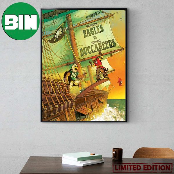 Philadelphia Eagles vs Tampa Bay Buccaneers NFL September 25th 2023 Home Decor Poster Canvas