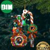 Ottawa Senators NHL Grinch Candy Cane Custom Name Xmas Gifts Christmas Tree Decorations Ornament