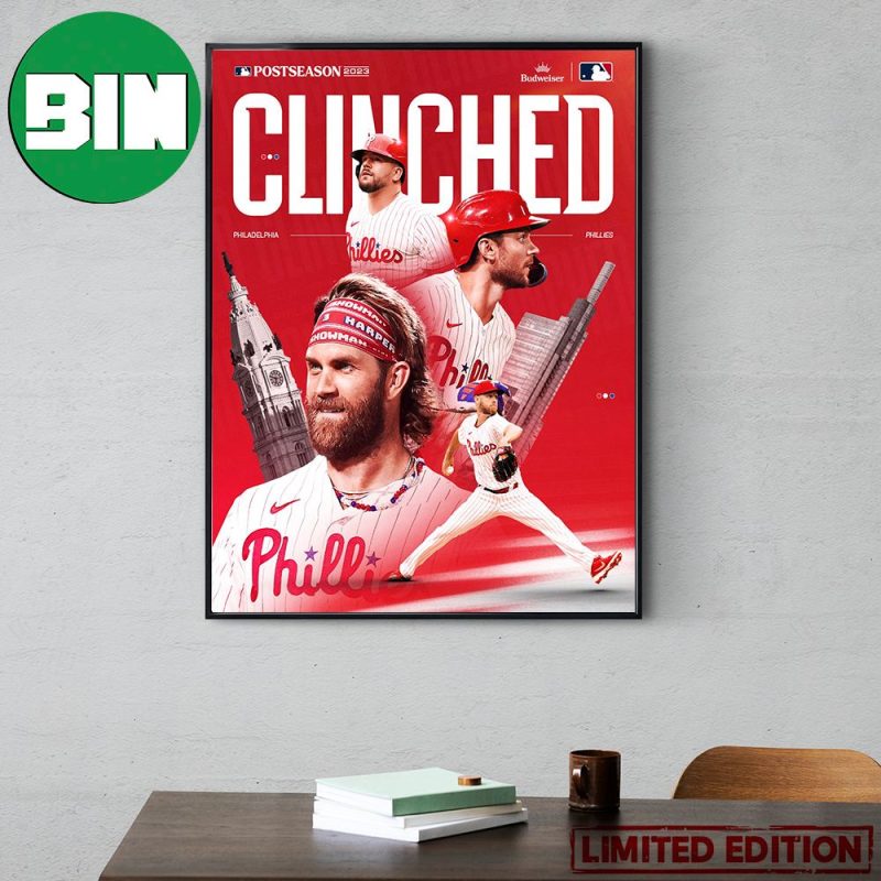 Philadelphia Phillies Are 2022 MLB Postseason Bound Clinched Home Decor  Poster Canvas - REVER LAVIE