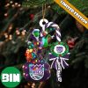 San Antonio Spurs NBA Custom Name Grinch Candy Cane Tree Decorations Christmas 2023 Ornament