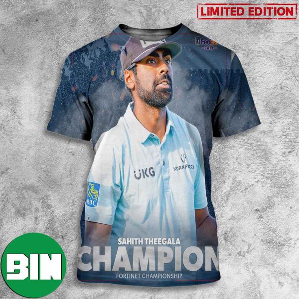 Sahith Theegala Claims His First Tour Win Fortinet Championship PGA Tour 3D T-Shirt