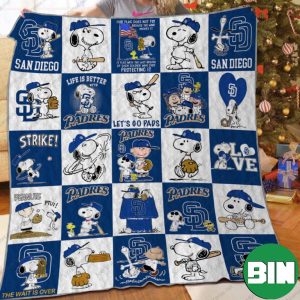 San Diego Padres Snoopy Dog Great Customized Gifts For Christmas Snoopy Blanket