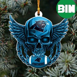 Skull x Carolina Panthers NFL Xmas Gift For Fans Christmas Tree Decorations Ornament