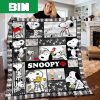 Snoopy Christmas Gift 2023 Funny Snoopy And Snowflake Pattern Blanket