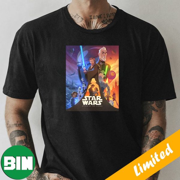 Star Wars Episode II Attack Of The Clones Anakin Skywalker Obi-Wan T-Shirt