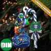 Texas Rangers MLB Custom Name Grinch Candy Cane Tree Decorations Xmas 2023 Gift Christmas Ornament