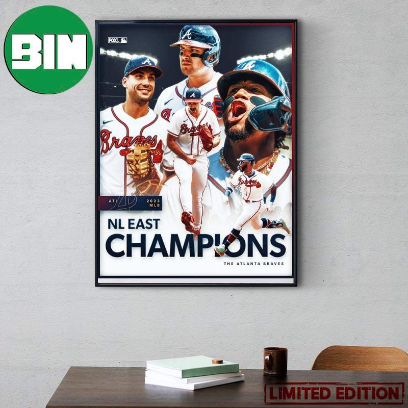 Atlanta Braves 2023 National League East division Champions Poster