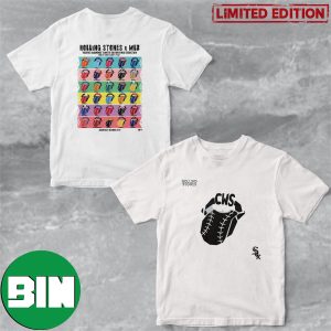 The Rolling Stones x Chicago White Sox MLB Hackey Diamonds Limited Edition Vinyl Collection Collab T-Shirt