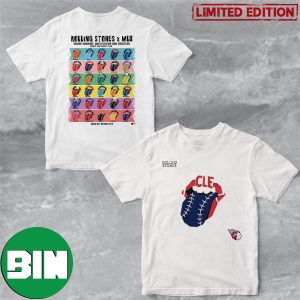 The Rolling Stones x Cleveland Guardians MLB Hackey Diamonds Limited Edition Vinyl Collection Collab T-Shirt