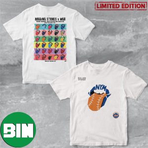 The Rolling Stones x New York Mets MLB Hackey Diamonds Limited Edition Vinyl Collection Collab T-Shirt