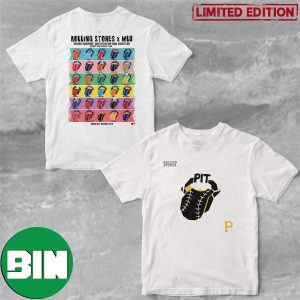The Rolling Stones x Pittsburgh Pirates MLB Hackey Diamonds Limited Edition Vinyl Collection Collab T-Shirt