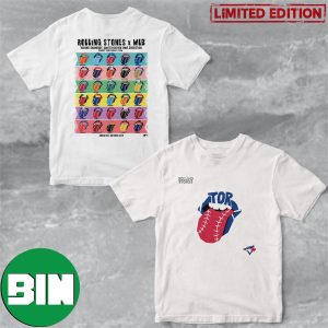 The Rolling Stones x Toronto Blue Rays MLB Hackey Diamonds Limited Edition Vinyl Collection Collab T-Shirt