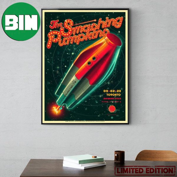 The Smashing Pumpkins 2 Sep 2023 Budweiser Stage Toronto Rocket Concert Poster Canvas