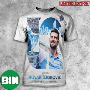 US Open Novak Djokovic Men’s Singles Champion Wimbledon 2023 3D T-Shirt