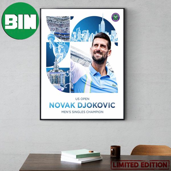 US Open Novak Djokovic Men’s Singles Champion Wimbledon 2023 Home Decor Poster Canvas