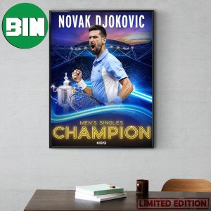 US Open Tennis Men’s Singles Champion Is Novak Djokovic Home Decor Poster Canvas