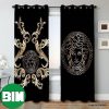 Versace Medusa Grey Pattern Luxury Fashion Home Decor Window Curtain