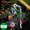 Toronto Blue Jays MLB Custom Name Grinch Candy Cane Tree Decorations Xmas 2023 Gift Christmas Ornament