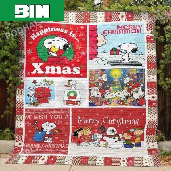 We Wish You A Merry Christmas Snoopy Funny Peanuts Family Snoopy Blanket