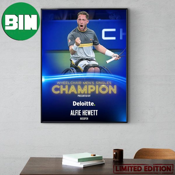 Wheelchair Men’s Singles Champion Alfie Hewett Wins His 4th US Open Tennis Home Decor Poster Canvas