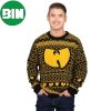 Wu Tang Clan Logo Snowflakes Pattern Yellow Black White Christmas Ugly Sweater For Men And Women