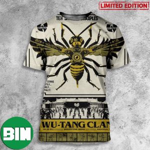 Wu-Tang Clan September 20 2023 The NY State Of Mind Tour 2023 In Nashville Bridestone Arena Limited Edition 3D T-Shirt