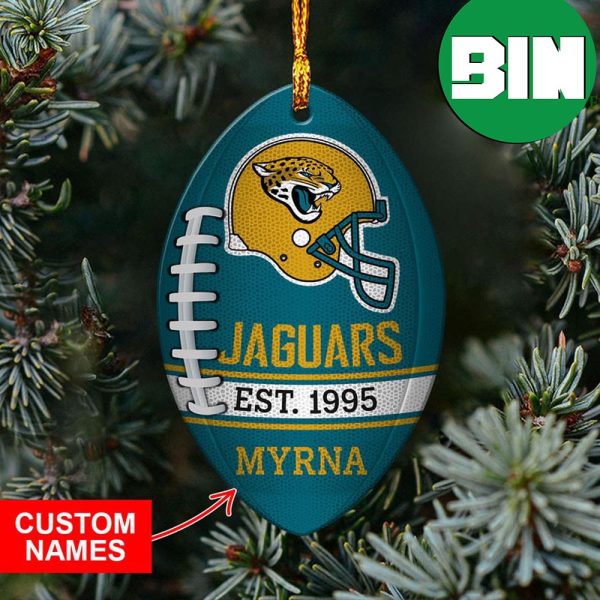 Xmas Gift For Football Fans NFL Jacksonville Jaguars Xmas Ornament American US Eagle Personalized Name