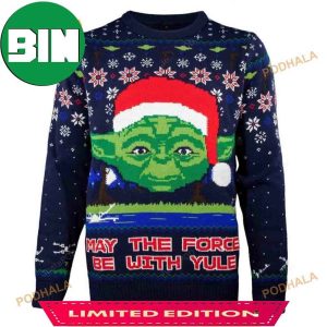 Yoda May The Force Be With Yule Christmas 2023 Ugly Sweater