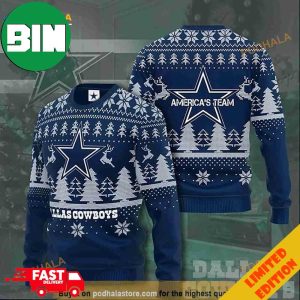 3D Dallas Cowboys American Team Christmas Funny Ugly Sweater