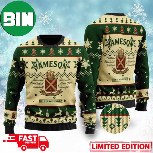 3D Jameson Irish Whiskey Christmas Sweater For Men And Women