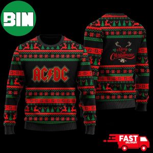 AC DC Merry Christmas Ver 2 Ugly Christmas Sweater Gift For Family