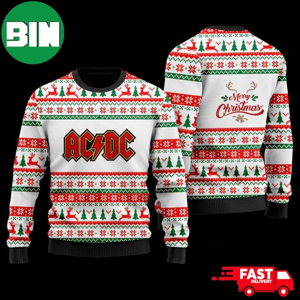 AC DC Merry Christmas Ver 4 Xmas Gift For Fans Ugly Christmas Sweater