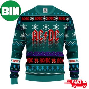 AC DC Ver 3 Snowflakes Pattern Xmas Gift For Fans Ugly Christmas Sweater