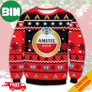 Amstel Ugly Snowflakes Pattern 2023 Holiday Gift For Men And Women Christmas Sweater