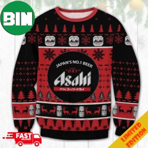 Asahi Ugly Christmas Sweater For Beer Lovers Christmas Gift 2023 Holiday