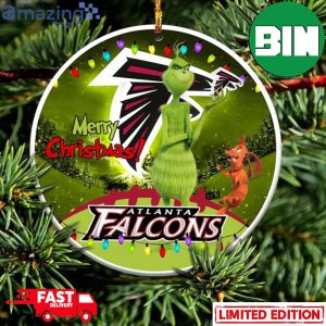 Atlanta Falcons NFL Funny Grinch Christmas Ornament