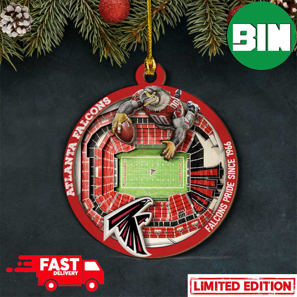 Atlanta Falcons Christmas Ornaments, Stocking, Tree Topper