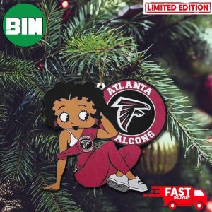 Atlanta Falcons x Betty Boop Christmas 2023 Tree Decorations Ornament