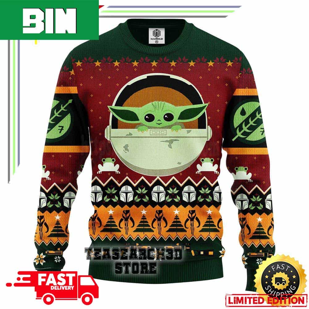 Cleveland Cavaliers Cute Baby Yoda Star Wars 3D Ugly Christmas Sweater  Unisex Men and Women Christmas Gift - Banantees